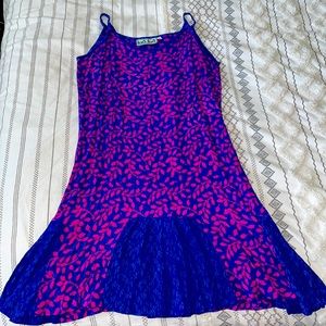 Sundress Hawaiian print vintage tunic or mini dress